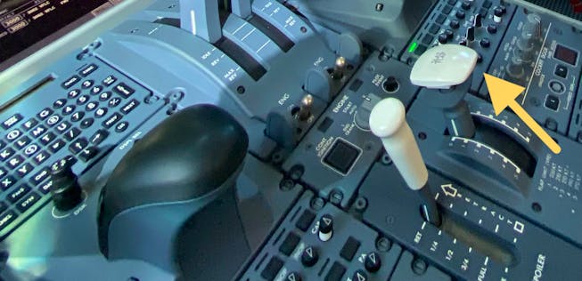 Einzelheiten Des Cockpits Eines Lenkraddrehkranzes Mit